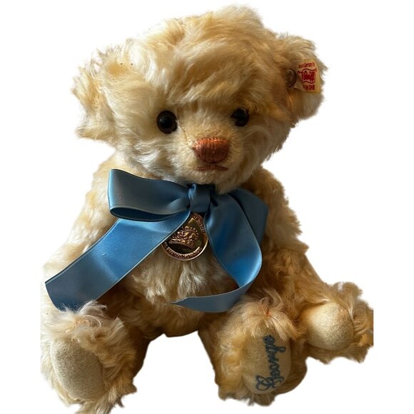 Steiff Teddy Bear George Royal Baby Limited Edition 664113 Mohair w/Tag - Picture 1 of 10